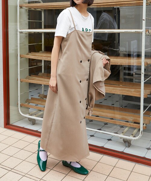 PUBLUX（パブリュクス）の「PUBLUX/パブリュクス 【3way】ショートトレンチジャケット＋キャミワンピースセットアップ（トレンチコート・レディース・ブラック/ベージュ・ﾌﾘ-）」の3枚目の写真