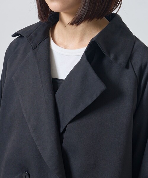 PUBLUX（パブリュクス）の「PUBLUX/パブリュクス 【3way】ショートトレンチジャケット＋キャミワンピースセットアップ（トレンチコート・レディース・ブラック/ベージュ・ﾌﾘ-）」の20枚目の写真