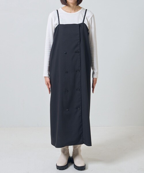 PUBLUX（パブリュクス）の「PUBLUX/パブリュクス 【3way】ショートトレンチジャケット＋キャミワンピースセットアップ（トレンチコート・レディース・ブラック/ベージュ・ﾌﾘ-）」の16枚目の写真