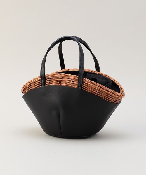 Aresense(アーセンス)の「BAGMATI/バグマティー Leather × Wicker Bag/レザー×籐 かごバッグ(かごバッグ・レディース・ブラック・ONE SIZE)」の7枚目の写真