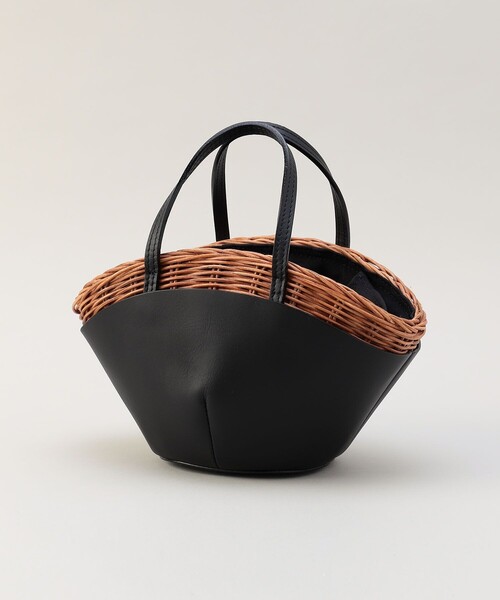 Aresense(アーセンス)の「BAGMATI/バグマティー Leather × Wicker Bag/レザー×籐 かごバッグ(かごバッグ・レディース・ブラック・ONE SIZE)」の10枚目の写真