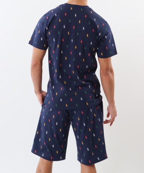 POLO RALPH LAUREN UNDERWEAR（ポロラルフローレンアンダーウェア）の「【POLO RALPH LAUREN】マルチカラーポロプレイヤープリント ショートスリーブクルーネックシャツ（インナーウェア/肌着・メンズ・ネイビー・MEDIUM/LARGE）」の2枚目の写真