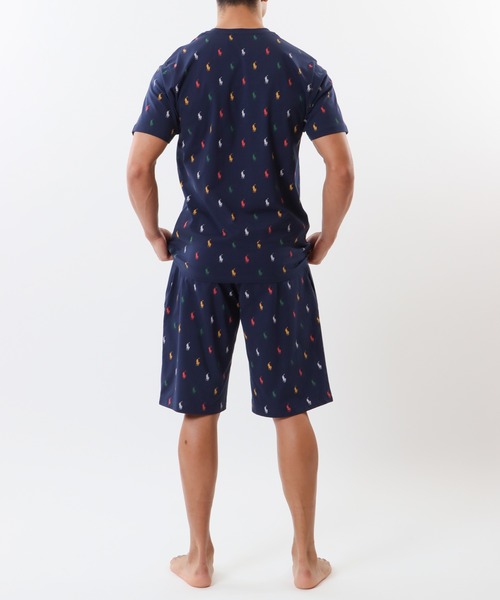 POLO RALPH LAUREN UNDERWEAR（ポロラルフローレンアンダーウェア）の「【POLO RALPH LAUREN】マルチカラーポロプレイヤープリント ショートスリーブクルーネックシャツ（インナーウェア/肌着・メンズ・ネイビー・MEDIUM/LARGE）」の5枚目の写真