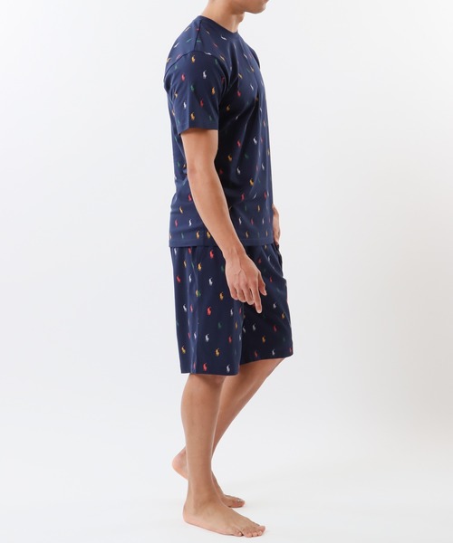 POLO RALPH LAUREN UNDERWEAR（ポロラルフローレンアンダーウェア）の「【POLO RALPH LAUREN】マルチカラーポロプレイヤープリント ショートスリーブクルーネックシャツ（インナーウェア/肌着・メンズ・ネイビー・MEDIUM/LARGE）」の6枚目の写真