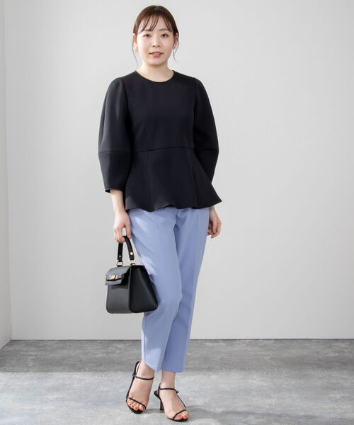 NOLLEY’S Sophi（ノーリーズソフィ）の「ダンボールペプラムプルオーバーカットソー（Tシャツ/カットソー・レディース・オフホワイト/ブラック・38）」の10枚目の写真