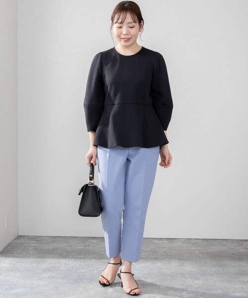 NOLLEY’S Sophi（ノーリーズソフィ）の「ダンボールペプラムプルオーバーカットソー（Tシャツ/カットソー・レディース・オフホワイト/ブラック・38）」の11枚目の写真