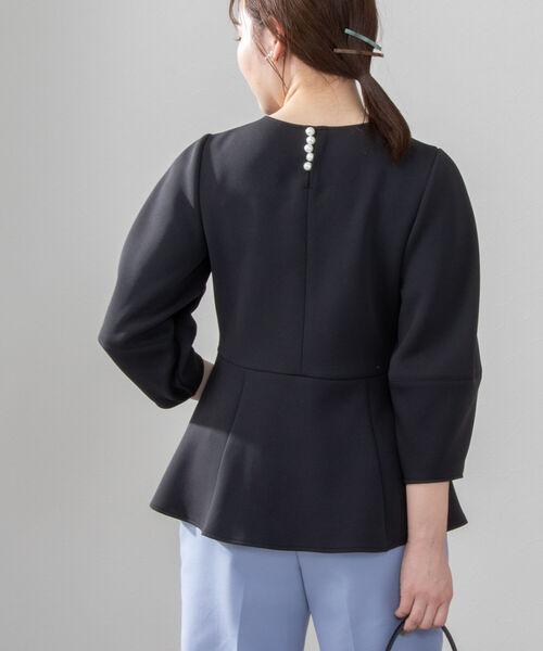 NOLLEY’S Sophi（ノーリーズソフィ）の「ダンボールペプラムプルオーバーカットソー（Tシャツ/カットソー・レディース・オフホワイト/ブラック・38）」の15枚目の写真