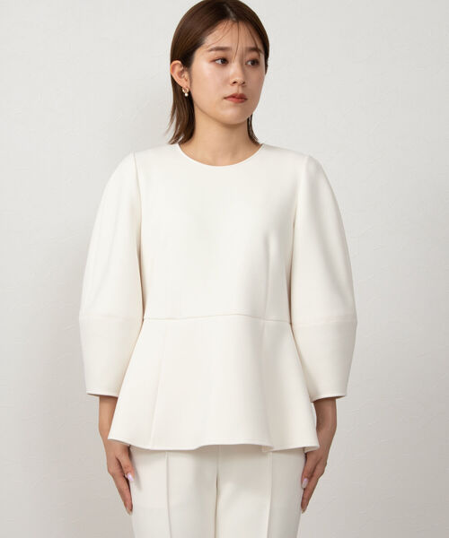 NOLLEY’S Sophi（ノーリーズソフィ）の「ダンボールペプラムプルオーバーカットソー（Tシャツ/カットソー・レディース・オフホワイト/ブラック・38）」の17枚目の写真