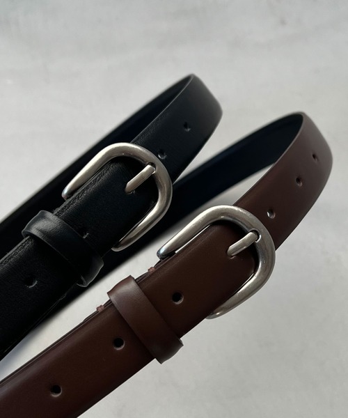 Doux archives（ドゥアルシーヴ）の「リアルレザーベルト（ベルト・レディース・ブラック/ブラウン・FREE）」の2枚目の写真