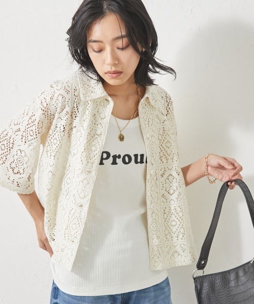 CHIC STYLE（シックスタイル）の「＜大きいサイズ＞ロゴプリントタンクトップ シックスタイル（タンクトップ・レディース・オフホワイト/ブラック・L/3L/4L/LL/5L）」の13枚目の写真