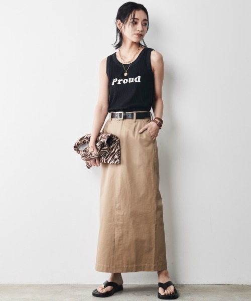 CHIC STYLE（シックスタイル）の「＜大きいサイズ＞ロゴプリントタンクトップ シックスタイル（タンクトップ・レディース・オフホワイト/ブラック・L/3L/4L/LL/5L）」の7枚目の写真