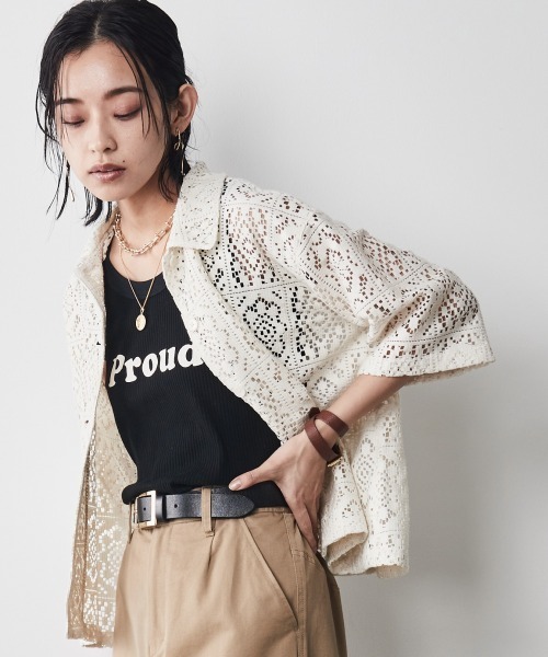 CHIC STYLE（シックスタイル）の「＜大きいサイズ＞ロゴプリントタンクトップ シックスタイル（タンクトップ・レディース・オフホワイト/ブラック・L/3L/4L/LL/5L）」の16枚目の写真