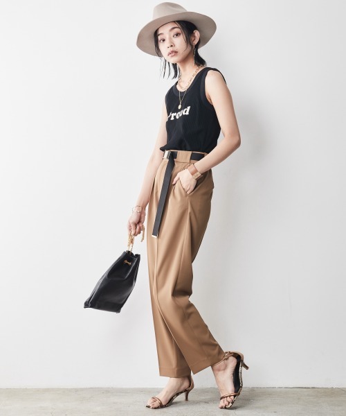 CHIC STYLE（シックスタイル）の「＜大きいサイズ＞ロゴプリントタンクトップ シックスタイル（タンクトップ・レディース・オフホワイト/ブラック・L/3L/4L/LL/5L）」の8枚目の写真