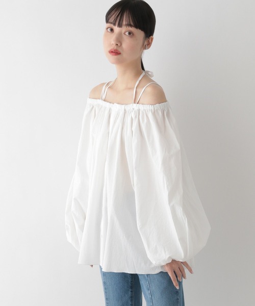 LOWRYS FARM（ローリーズファーム）の「マルチＷＡＹオフショルブラウスＬＳ　177863（シャツ/ブラウス・レディース・ホワイト/ブラック/ブラウン・FREE）」の9枚目の写真