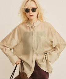 Rouge vif Anna（ルージュヴィフアンナ）の「【2026SS新作】【人気追加】バックツイストシャツ/デザインシャツ/レイヤードトップス/春服/通勤/オフィスカジュアル/バッグシャン/手洗い可能（シャツ/ブラウス）」