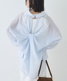 Rouge vif Anna（ルージュヴィフアンナ）の「【2026SS新作】【人気追加】バックツイストシャツ/デザインシャツ/レイヤードトップス/春服/通勤/オフィスカジュアル/バッグシャン/手洗い可能（シャツ/ブラウス）」