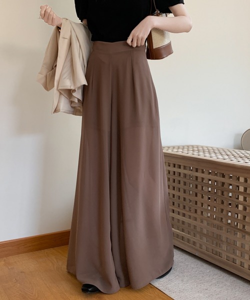ABITOKYO（アビトーキョー）の「シアーワイドパンツ（その他パンツ・レディース・ブラウン/ベージュ/ネイビー/ブラック/チャコールグレー・S/M）」の14枚目の写真