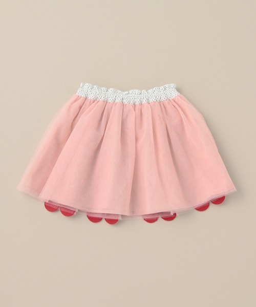 baby cheer（ベイビーチアー）の「さくらんぼチュールスカート（スカート・キッズ・ピンク/ネイビー・80-90cm/100cm/110cm/120cm）」の4枚目の写真