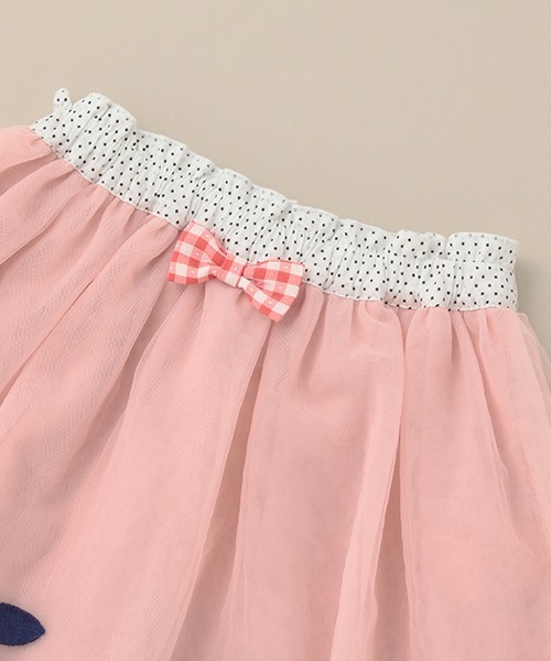 baby cheer（ベイビーチアー）の「さくらんぼチュールスカート（スカート・キッズ・ピンク/ネイビー・80-90cm/100cm/110cm/120cm）」の5枚目の写真