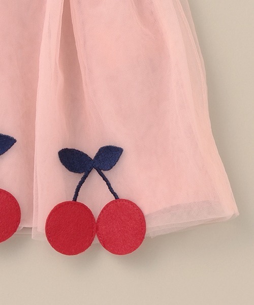 baby cheer（ベイビーチアー）の「さくらんぼチュールスカート（スカート・キッズ・ピンク/ネイビー・80-90cm/100cm/110cm/120cm）」の6枚目の写真