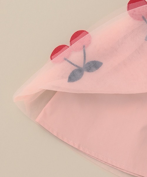 baby cheer（ベイビーチアー）の「さくらんぼチュールスカート（スカート・キッズ・ピンク/ネイビー・80-90cm/100cm/110cm/120cm）」の7枚目の写真