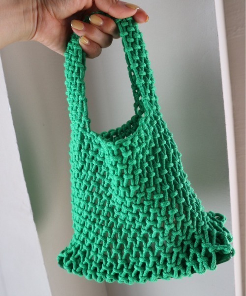 TRUNC（トランクエイティーエイト）の「Rope Knitting Bag（ハンドバッグ・レディース・グリーン/イエロー/ブラック/アイボリー・FREE）」の11枚目の写真