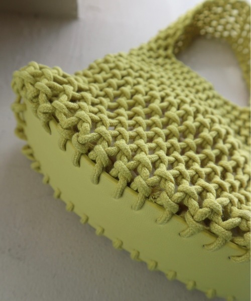 TRUNC（トランクエイティーエイト）の「Rope Knitting Bag（ハンドバッグ・レディース・グリーン/イエロー/ブラック/アイボリー・FREE）」の12枚目の写真