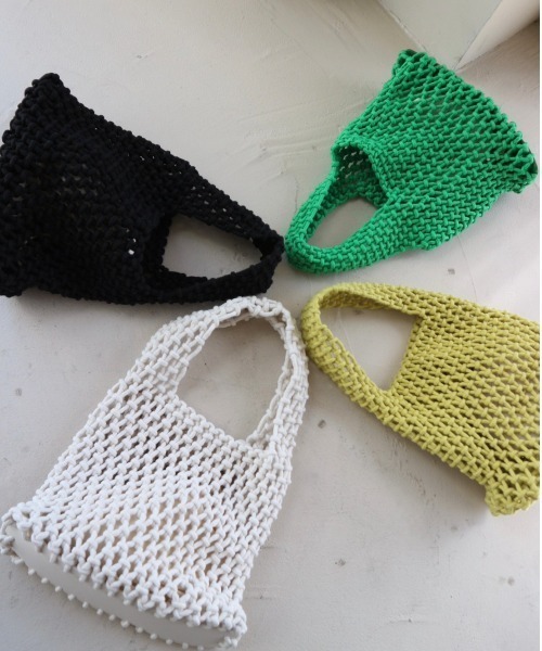 TRUNC（トランクエイティーエイト）の「Rope Knitting Bag（ハンドバッグ・レディース・グリーン/イエロー/ブラック/アイボリー・FREE）」の6枚目の写真