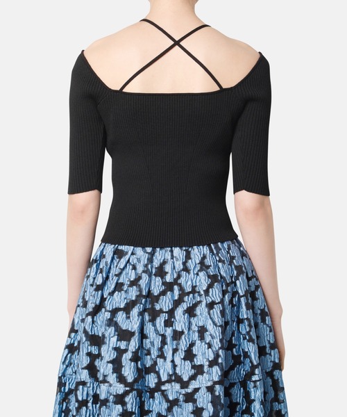 LE CIEL BLEU(ルシェルブルー)の「パールストラップハーフスリーブニットトップ / Pearl Strap Half Sleeve Knit Top(ニット/セーター・レディース・グレー/ブラック/オフホワイト/ベージュ・36)」の15枚目の写真