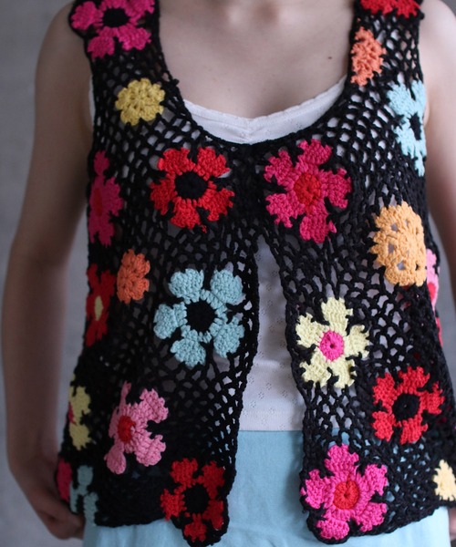 grapevine by k3(グレープバインバイケースリー)の「Crochet Top(ニット/セーター・レディース・マルチ・S)」の4枚目の写真