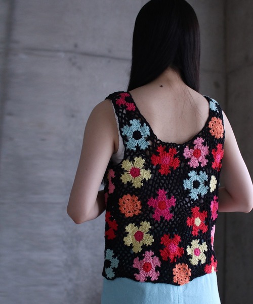 grapevine by k3(グレープバインバイケースリー)の「Crochet Top(ニット/セーター・レディース・マルチ・S)」の3枚目の写真