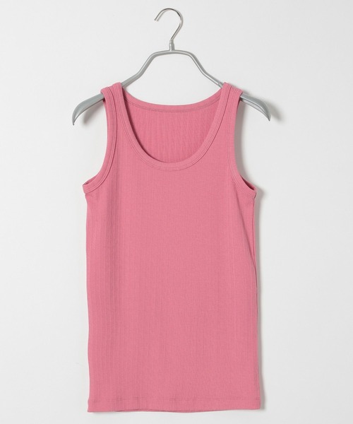 PBLIM（ページボーイリム）の「PAGEBOYLIM/カラーリブタンク（タンクトップ・レディース・ブルー/ブラック/グレイッシュベージュ/ピンク・FREE）」の12枚目の写真