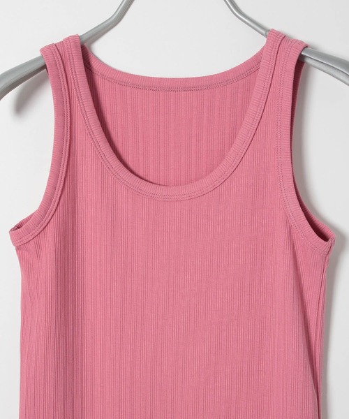 PBLIM（ページボーイリム）の「PAGEBOYLIM/カラーリブタンク（タンクトップ・レディース・ブルー/ブラック/グレイッシュベージュ/ピンク・FREE）」の14枚目の写真