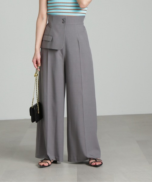 FREE'S MART(フリーズマート)の「【WEB限定】《コレクション》フラップ付きワイドパンツ(スラックス・レディース・グレー・SMALL/MEDIUM)」の9枚目の写真