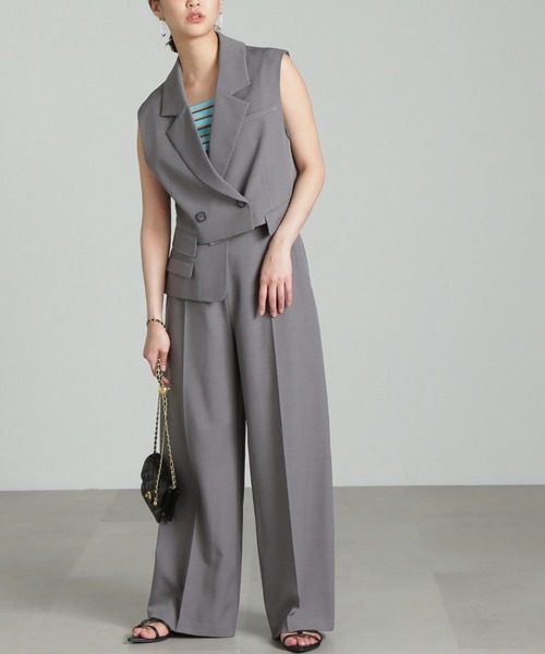 FREE'S MART(フリーズマート)の「【WEB限定】《コレクション》フラップ付きワイドパンツ(スラックス・レディース・グレー・SMALL/MEDIUM)」の15枚目の写真