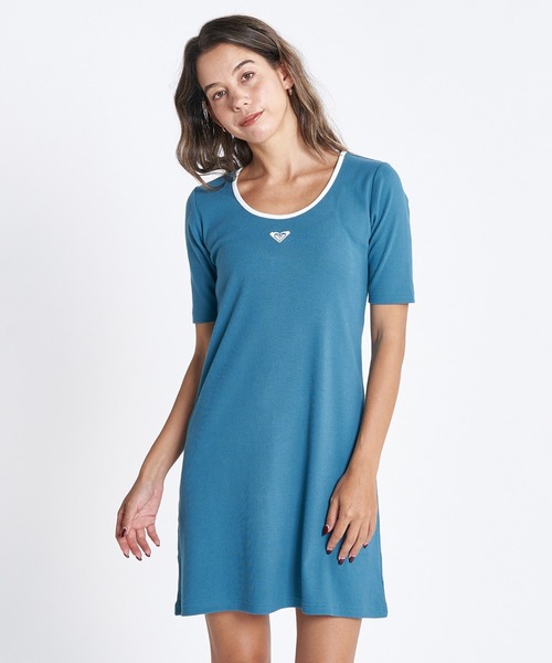ROXY（ロキシー）の「SUNNY DAY DRESS/ロキシーワンピース（ワンピース・レディース・ベージュ/ホワイト/ブラック/ブラック系その他・MEDIUM/LARGE/SMALL）」の4枚目の写真