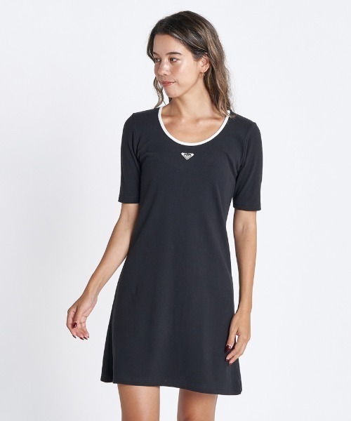ROXY（ロキシー）の「SUNNY DAY DRESS/ロキシーワンピース（ワンピース・レディース・ベージュ/ホワイト/ブラック/ブラック系その他・MEDIUM/LARGE/SMALL）」の9枚目の写真