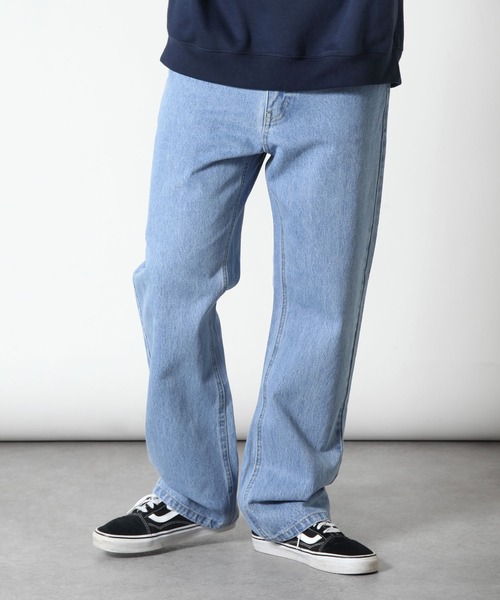 UNCORD(アンコード)の「【UNCORD】レギュラーストレート ルーズストレート デニムパンツ(デニムパンツ・メンズ・ネイビー/ケミカルウォッシュ/ブラック/サックスブルー/グレー・MEDIUM/LARGE/X-LARGE)」の21枚目の写真