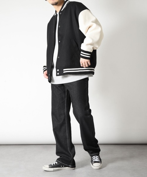 UNCORD(アンコード)の「【UNCORD】レギュラーストレート ルーズストレート デニムパンツ(デニムパンツ・メンズ・ネイビー/ケミカルウォッシュ/ブラック/サックスブルー/グレー・MEDIUM/LARGE/X-LARGE)」の13枚目の写真