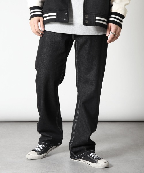 UNCORD(アンコード)の「【UNCORD】レギュラーストレート ルーズストレート デニムパンツ(デニムパンツ・メンズ・ネイビー/ケミカルウォッシュ/ブラック/サックスブルー/グレー・MEDIUM/LARGE/X-LARGE)」の16枚目の写真