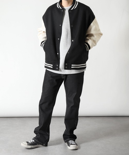 UNCORD(アンコード)の「【UNCORD】レギュラーストレート ルーズストレート デニムパンツ(デニムパンツ・メンズ・ネイビー/ケミカルウォッシュ/ブラック/サックスブルー/グレー・MEDIUM/LARGE/X-LARGE)」の17枚目の写真