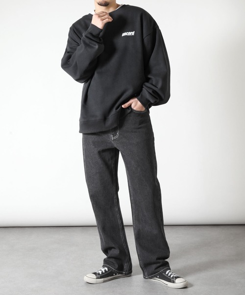 UNCORD(アンコード)の「【UNCORD】レギュラーストレート ルーズストレート デニムパンツ(デニムパンツ・メンズ・ネイビー/ケミカルウォッシュ/ブラック/サックスブルー/グレー・MEDIUM/LARGE/X-LARGE)」の18枚目の写真