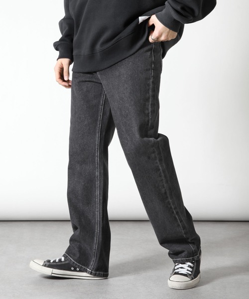 UNCORD(アンコード)の「【UNCORD】レギュラーストレート ルーズストレート デニムパンツ(デニムパンツ・メンズ・ネイビー/ケミカルウォッシュ/ブラック/サックスブルー/グレー・MEDIUM/LARGE/X-LARGE)」の19枚目の写真