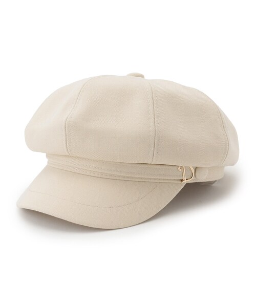 GRANDEDGE（グランドエッジ）の「イニシャルハット キャスケット Dバックル（キャスケット・レディース・ベージュ/ブラック/アイボリー・99）」の2枚目の写真