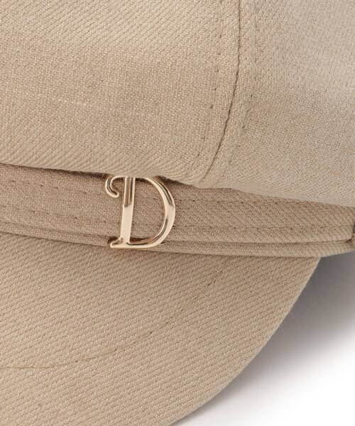 GRANDEDGE（グランドエッジ）の「イニシャルハット キャスケット Dバックル（キャスケット・レディース・ベージュ/ブラック/アイボリー・99）」の11枚目の写真