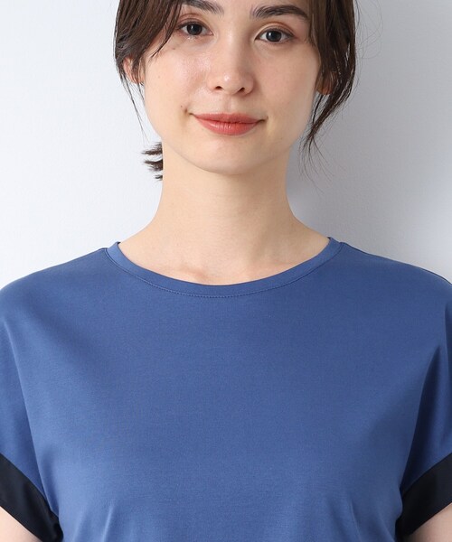 INDIVI(インディヴィ)の「◆【洗える/日本製/異素材ドッキング】ペプラムティアードカットソー(Tシャツ/カットソー・レディース・ブラック/ブルー/ホワイト・15 /38/05/13/19)」の17枚目の写真