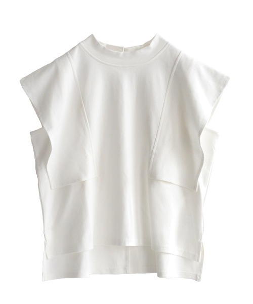 e-zakkamania stores(イーザッカマニアストアーズ)の「ケープ風カットプルオーバー(Tシャツ/カットソー・レディース・グリーン/ブラック/オフホワイト・M)」の16枚目の写真