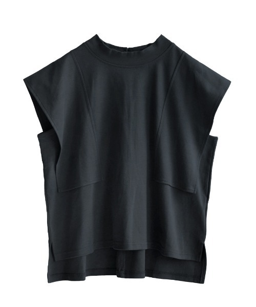 e-zakkamania stores(イーザッカマニアストアーズ)の「ケープ風カットプルオーバー(Tシャツ/カットソー・レディース・グリーン/ブラック/オフホワイト・M)」の7枚目の写真