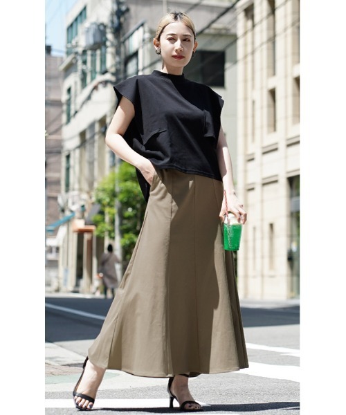 e-zakkamania stores(イーザッカマニアストアーズ)の「ケープ風カットプルオーバー(Tシャツ/カットソー・レディース・グリーン/ブラック/オフホワイト・M)」の15枚目の写真