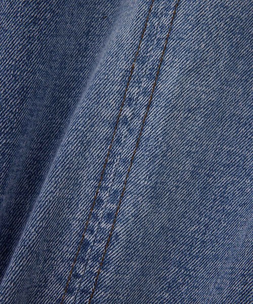 X-girl（エックスガール）の「CENTER SEAM WIDE LEG DENIM PANTS（デニムパンツ・レディース・インディゴブルー/ブラック・XS/S/M）」の9枚目の写真